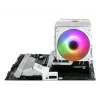 Disipador de CPU SCYTHE Mugen 6 Dual Fan White ARGB Edition, dos ventiladores de 120 mm, superficie blanca