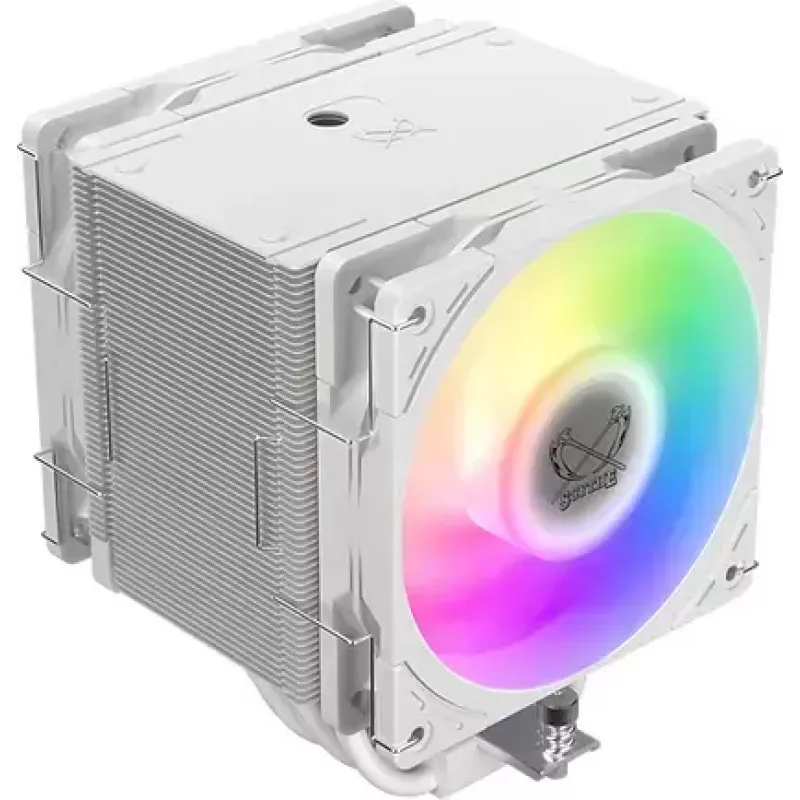Disipador de CPU SCYTHE Mugen 6 Dual Fan White ARGB Edition, dos ventiladores de 120 mm, superficie blanca