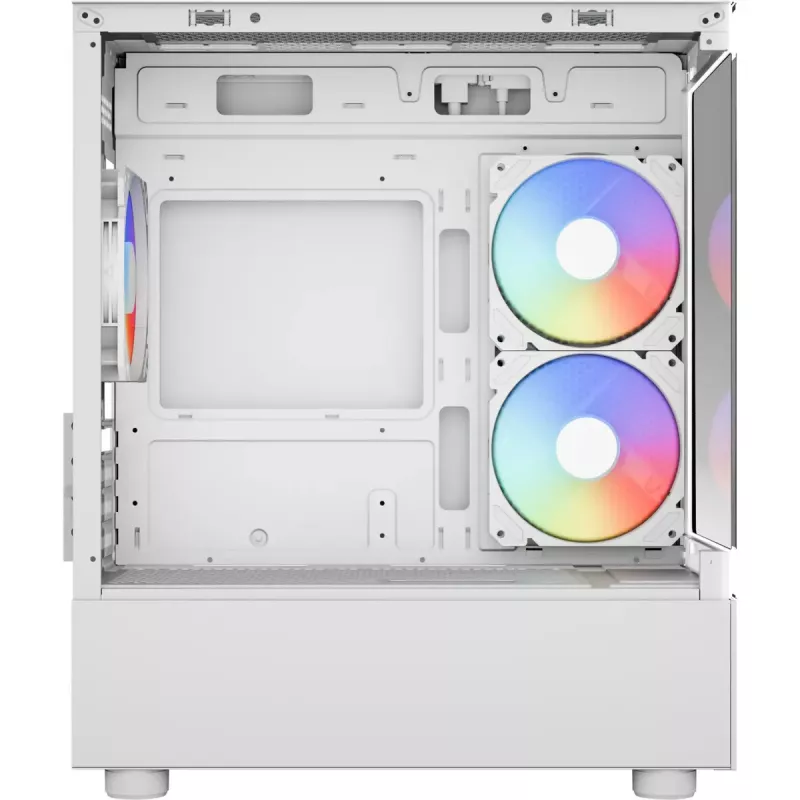 Caja de PC torre AEROCOOL Viewport Mini-G-WT-v4 ARGB con dos paneles de cristal templado, blanca