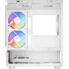 Caja de PC torre AEROCOOL Viewport Mini-G-WT-v4 ARGB con dos paneles de cristal templado, blanca