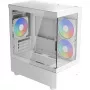 Caja de PC torre AEROCOOL Viewport Mini-G-WT-v4 ARGB con dos paneles de cristal templado, blanca