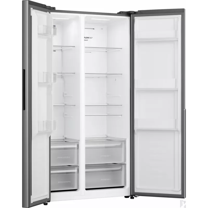 Gorenje Side by Side NRS917E41X SI, independiente, American Door, gris, 2 puertas, táctil, LED