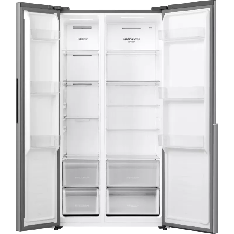 Gorenje Side by Side NRS917E41X SI, independiente, American Door, gris, 2 puertas, táctil, LED