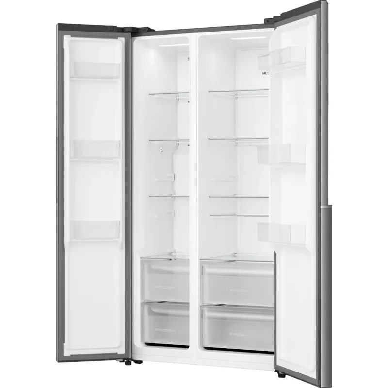 Gorenje Side by Side NRS917E41X SI, independiente, American Door, gris, 2 puertas, táctil, LED