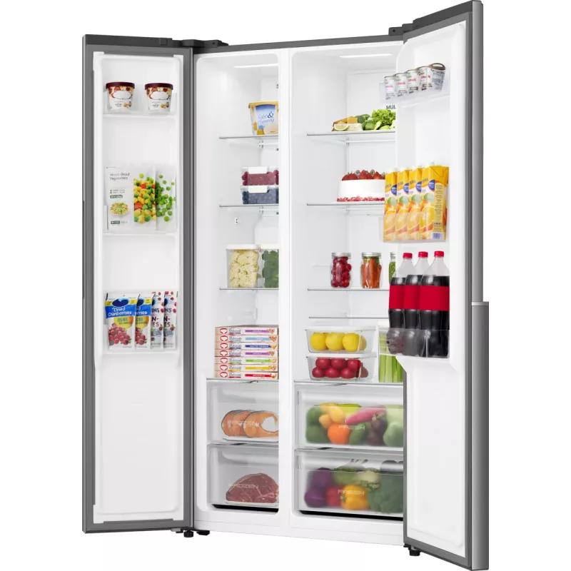 Gorenje Side by Side NRS917E41X SI, independiente, American Door, gris, 2 puertas, táctil, LED