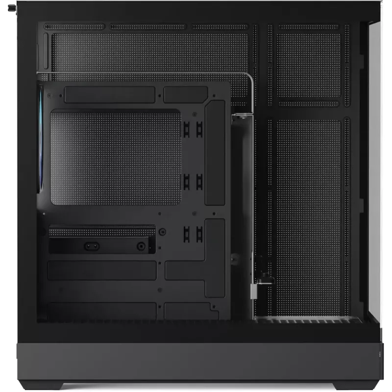 Caja torre APNX V2-F-BK-v1 con tres paneles de cristal templado, negra