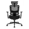 Silla de oficina Sharkoon OfficePal C50 — asiento acolchado, respaldo de malla, respaldo 49×62 cm, anchura de asiento 50 cm, negra