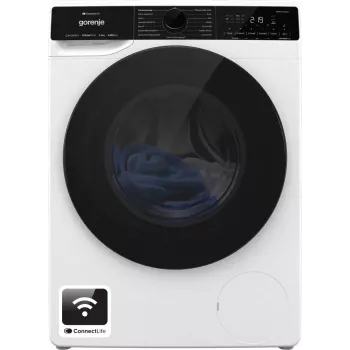 Lavadora de carga frontal Gorenje WPNA84A2TS 8 kg 1400 rpm negra, blanca