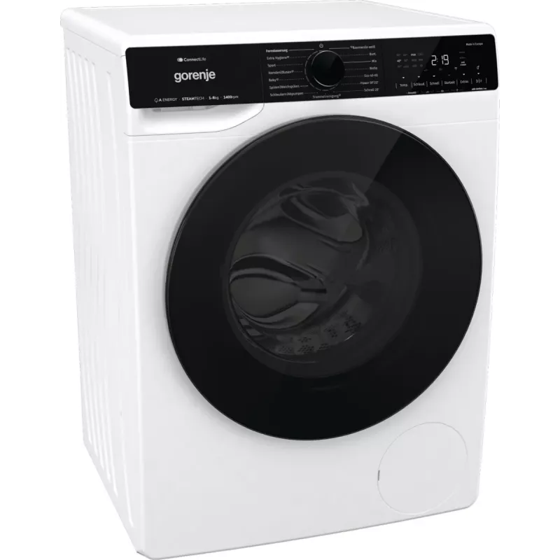Lavadora de carga frontal Gorenje WPNA84A2TS 8 kg 1400 rpm negra, blanca