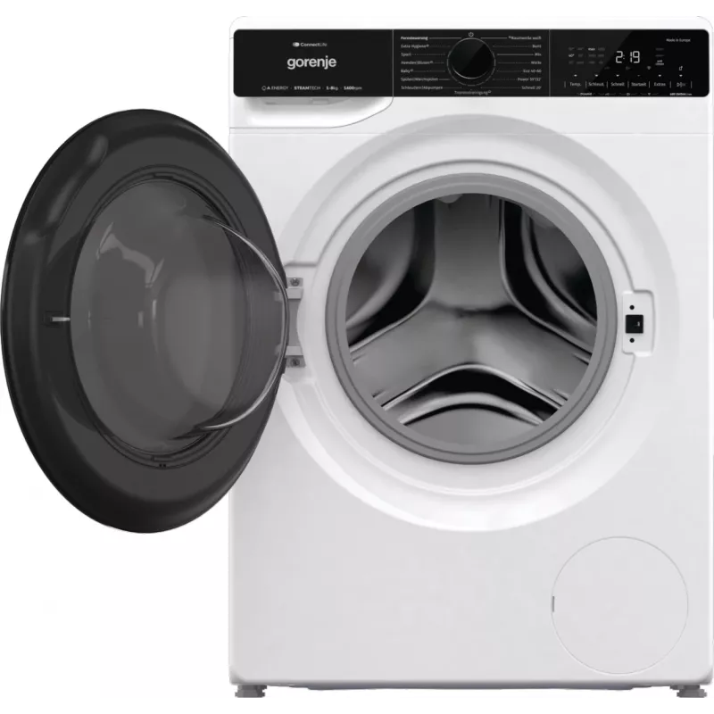 Lavadora de carga frontal Gorenje WPNA84A2TS 8 kg 1400 rpm negra, blanca
