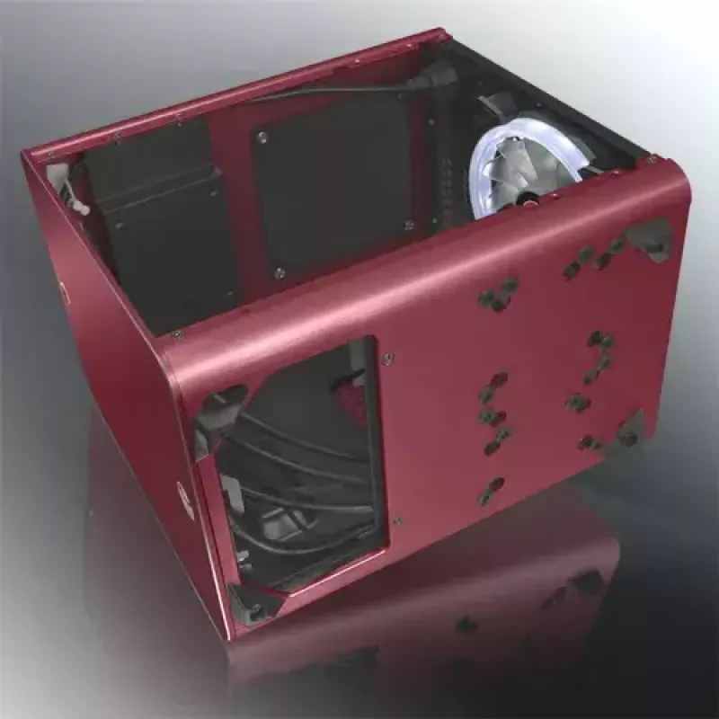 RAIJINTEK METIS PLUS carcasa de PC mini torre roja — Mini-ITX, 1 bahía de 3,5