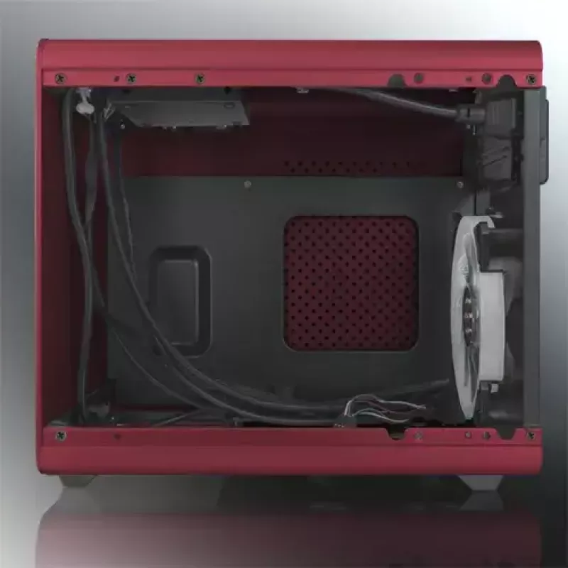 RAIJINTEK METIS PLUS carcasa de PC mini torre roja — Mini-ITX, 1 bahía de 3,5