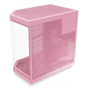 HYTE Y70 Milk carcasa de PC midi torre, rosa — compatible con ventiladores de 120/140 mm, unidades de 2,5