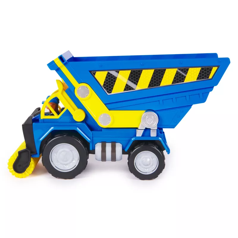 Rubble & Crew, Bark Yard Deluxe camión volquete de construcción con luces, sonidos y figura de acción Wheeler, juguete para niños y niñas a partir de 3 años