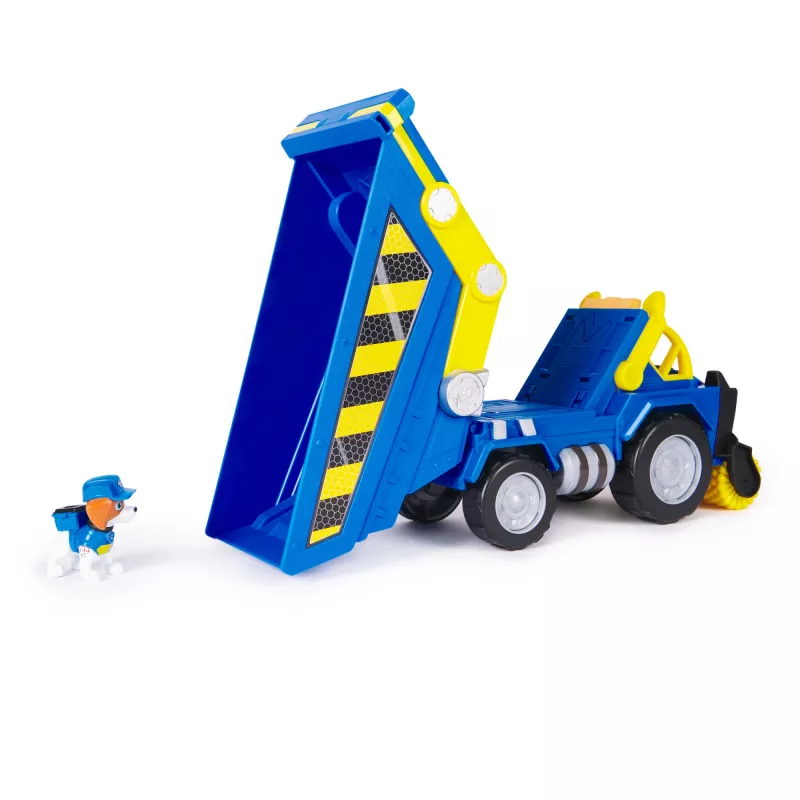Rubble & Crew, Bark Yard Deluxe camión volquete de construcción con luces, sonidos y figura de acción Wheeler, juguete para niños y niñas a partir de 3 años