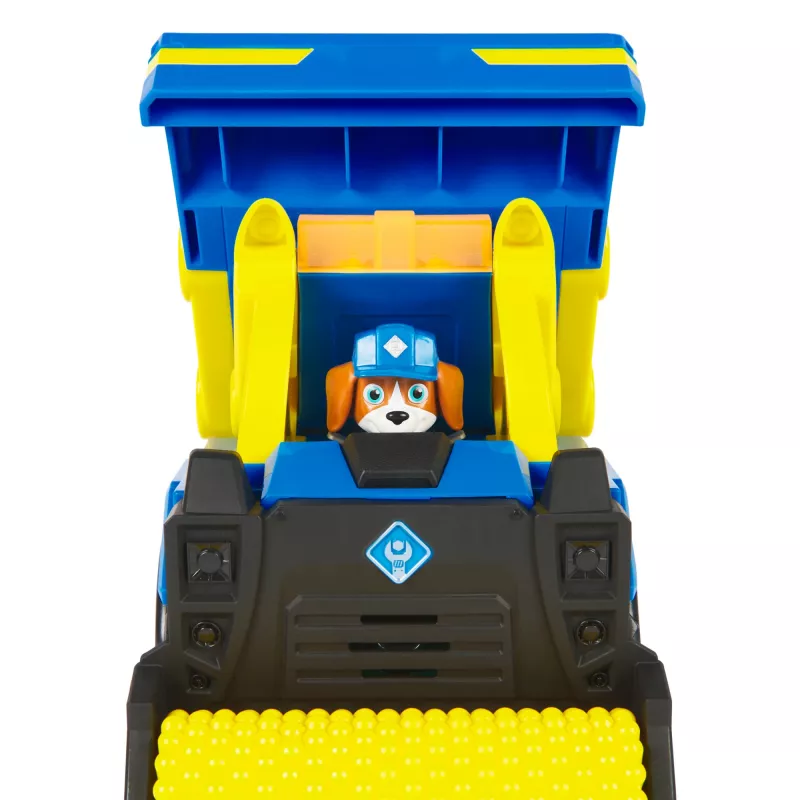 Rubble & Crew, Bark Yard Deluxe camión volquete de construcción con luces, sonidos y figura de acción Wheeler, juguete para niños y niñas a partir de 3 años