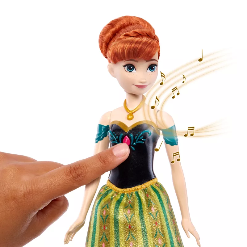 Muñeca Anna cantante de Disney Frozen – canta «Zum ersten Mal» en 4 idiomas de la película