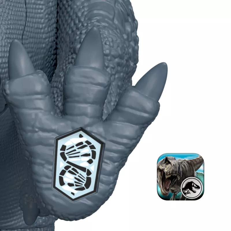 Juguete de dinosaurio Jurassic World Rebirth Wild Roar Abelisaurus, ataque de mordisco controlado por la cola y sonido