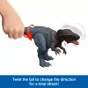 Juguete de dinosaurio Jurassic World Rebirth Wild Roar Abelisaurus, ataque de mordisco controlado por la cola y sonido