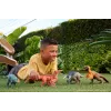 Juguete de dinosaurio Jurassic World Rebirth Wild Roar Aucasaurus, mordisco de ataque controlado por la cola y sonido