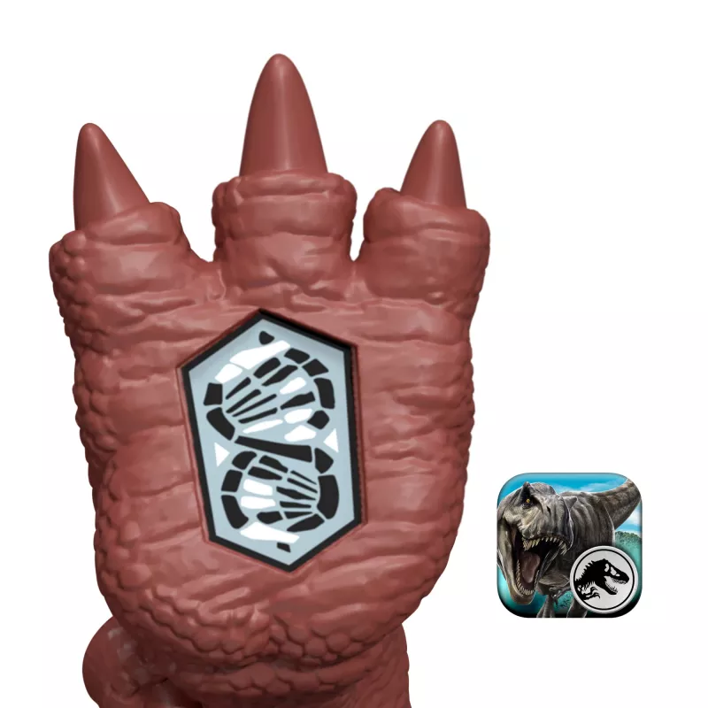 Juguete de dinosaurio Jurassic World Rebirth Wild Roar Aucasaurus, mordisco de ataque controlado por la cola y sonido