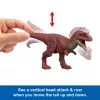 Juguete de dinosaurio Jurassic World Rebirth Wild Roar Aucasaurus, mordisco de ataque controlado por la cola y sonido