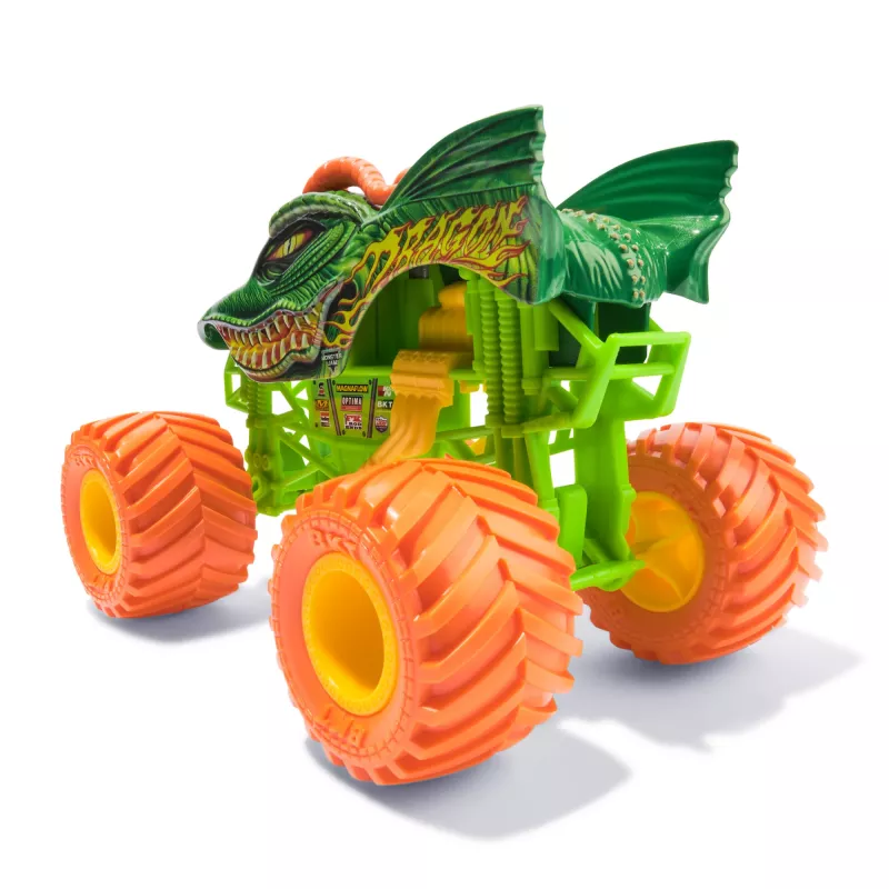 Monster Jam, camión monstruo oficial Dragon, vehículo de fundición coleccionable, escala 1:24, juguete para niños y niñas a partir de 3 años