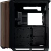Caja torre APNX V1-W-BK-v3 con dos paneles laterales de cristal templado y revestimiento de madera, negro