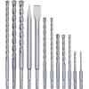 KWB 240290 Juego de cinceles y brocas SDS-plus, 12 uds., 5-16 mm