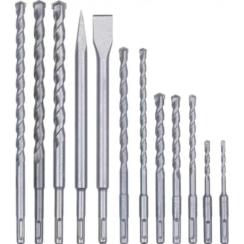 KWB 240290 Juego de cinceles y brocas SDS-plus, 12 uds., 5-16 mm