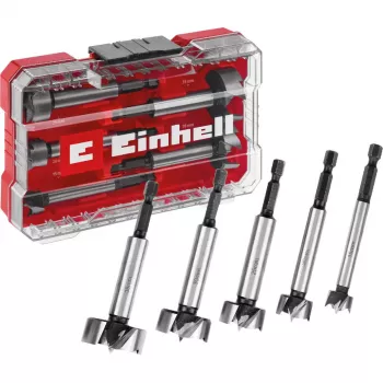 Set de brocas Forstner Einhell-KWB 5 uds., rojo/transparente, vástago de 1/4