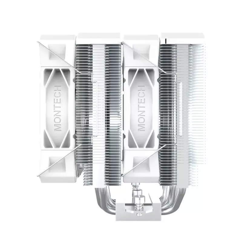Disipador de CPU Montech NX600 (blanco) con ventilador de 120 mm, disipador de aire compatible con procesadores de sobremesa