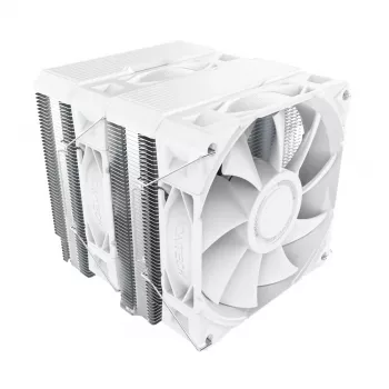 Disipador de CPU Montech NX600 (blanco) con ventilador de 120 mm, disipador de aire compatible con procesadores de sobremesa