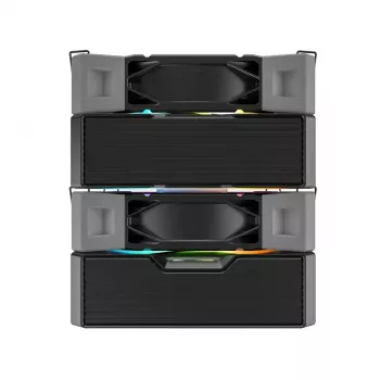Disipador de CPU Montech NX600 ARGB, negro, ventilador de 120 mm, iluminación ARGB
