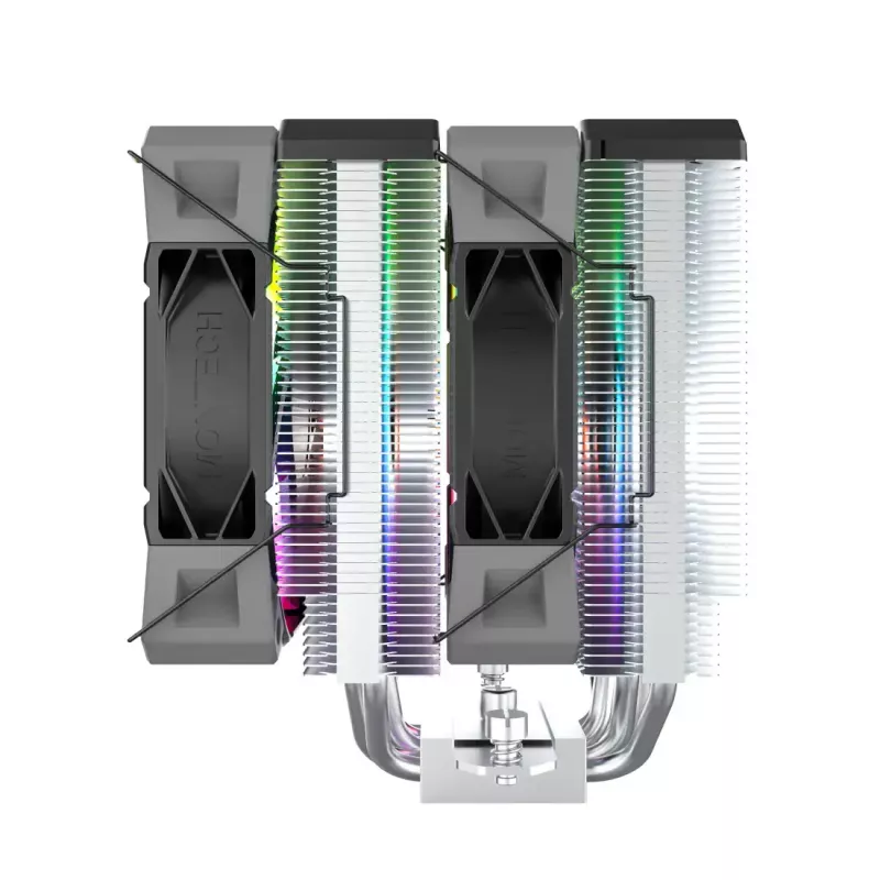 Disipador de CPU Montech NX600 ARGB, negro, ventilador de 120 mm, iluminación ARGB