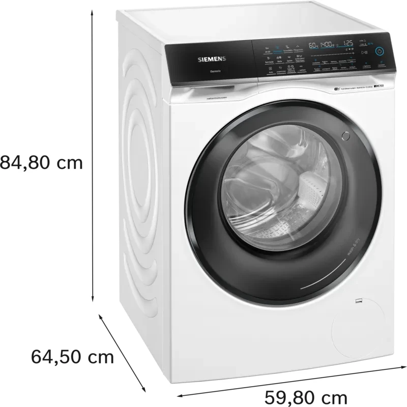 Lavadora-secadora Siemens iQ700 WN54C2A40 de libre instalación carga frontal blanca