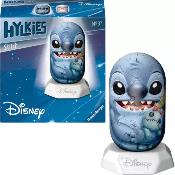 Puzle 3D Ravensburger Disney Stitch Hylkies — figura 3D con forma de personaje de Ravensburger