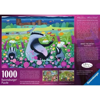 Puzle Ravensburger Meadow Friends 1000 piezas, adultos/jóvenes, piezas clásicas entrelazadas
