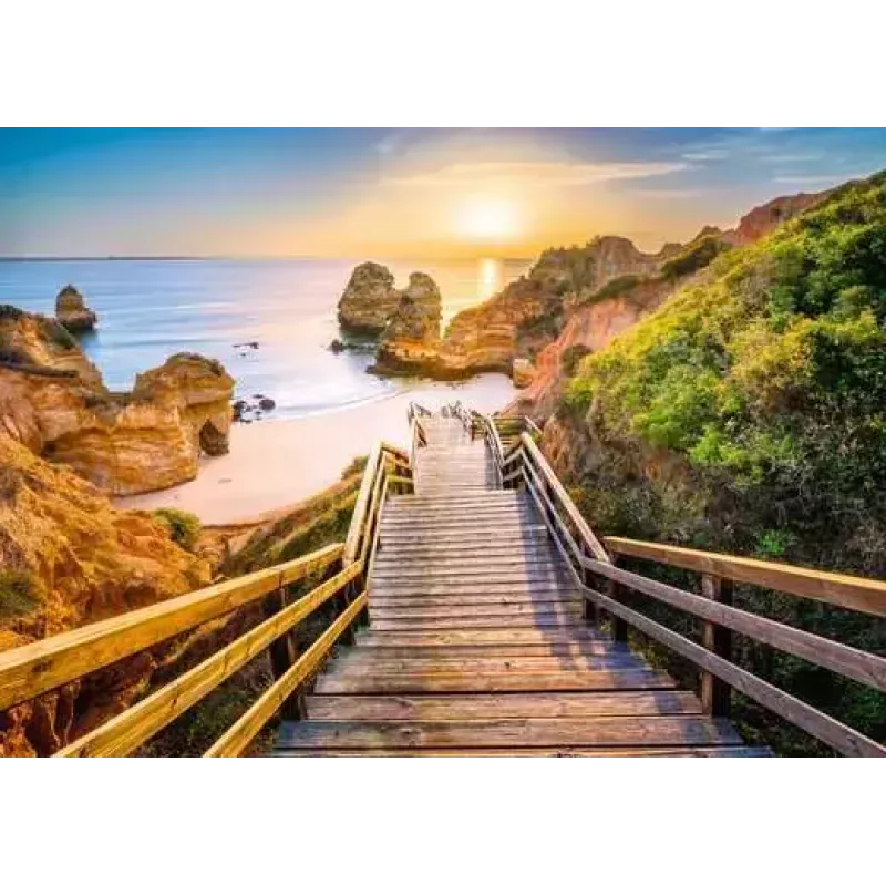 Puzle Ravensburger Stairway to Camilo Beach Portugal, 1000 piezas, 700 mm de ancho