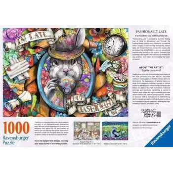 Puzle Ravensburger Fashionably Late — 1000 piezas, formato horizontal, 700 × ? mm