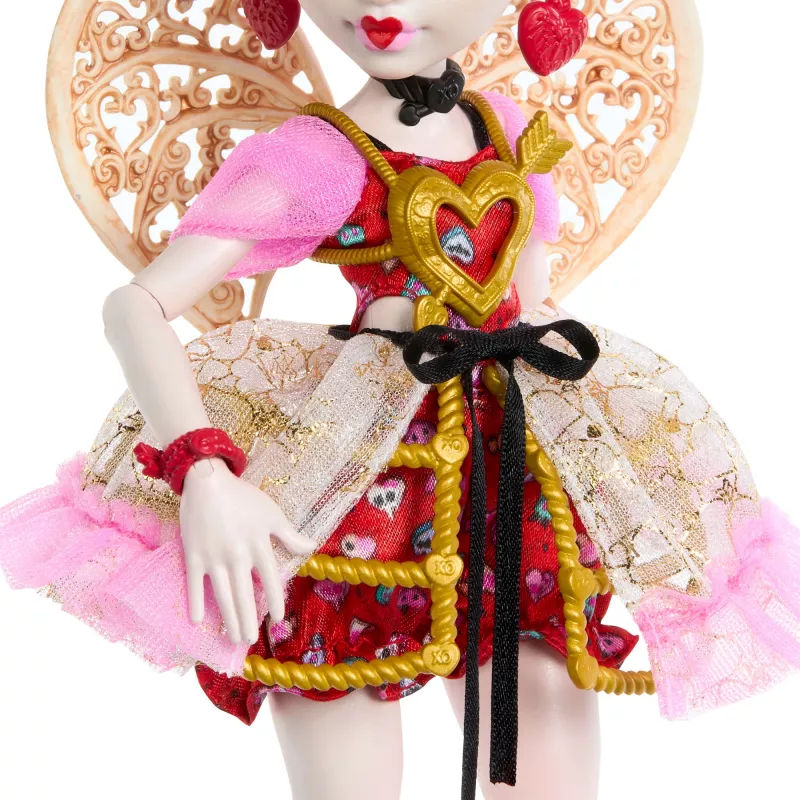 MATTEL Monster High Scary Sweet Birthday Cupid Asteria – muñeca coleccionable, articulada, outfit temático