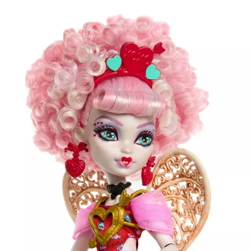 MATTEL Monster High Scary Sweet Birthday Cupid Asteria – muñeca coleccionable, articulada, outfit temático