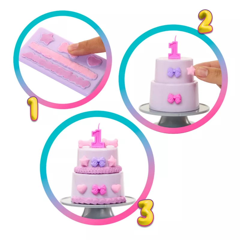 Muñeca y accesorios Barbie Party Unboxed Pet Birthday Series, set de lazos de cumpleaños con 10 sorpresas
