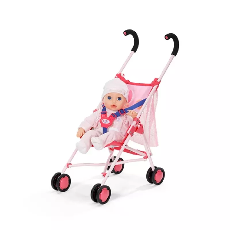 Cochecito BABY born con bolsa rosa