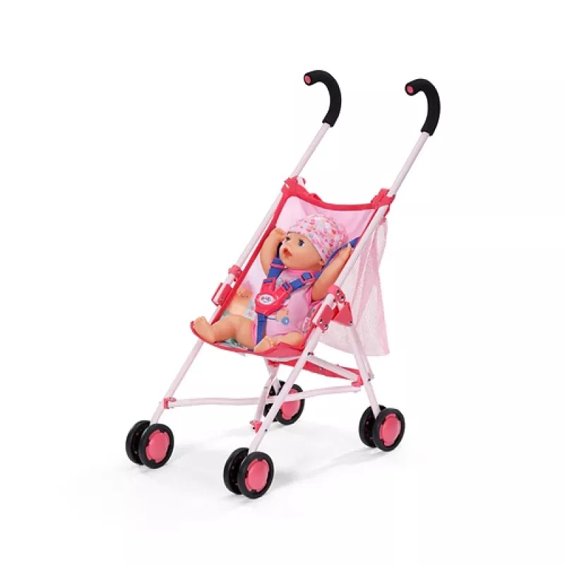 Cochecito BABY born con bolsa rosa