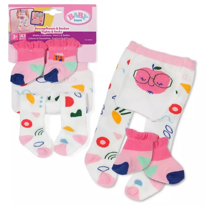 Medias y calcetines BABY born 2 surtidos 43 cm medias para muñeca