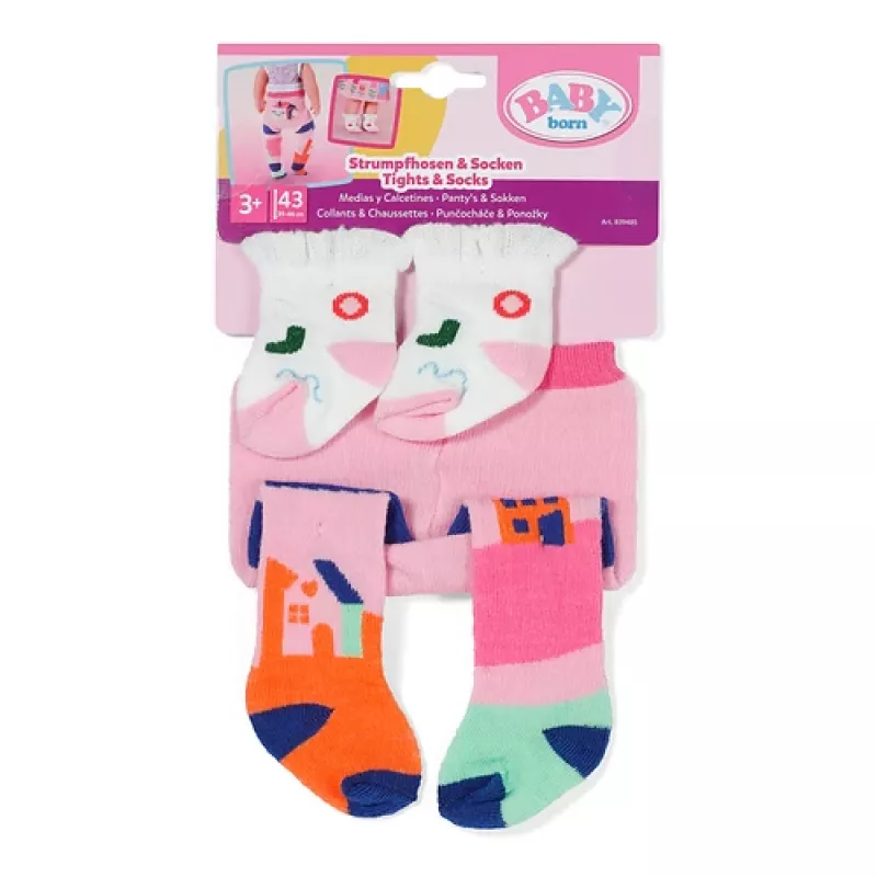Medias y calcetines BABY born 2 surtidos 43 cm medias para muñeca