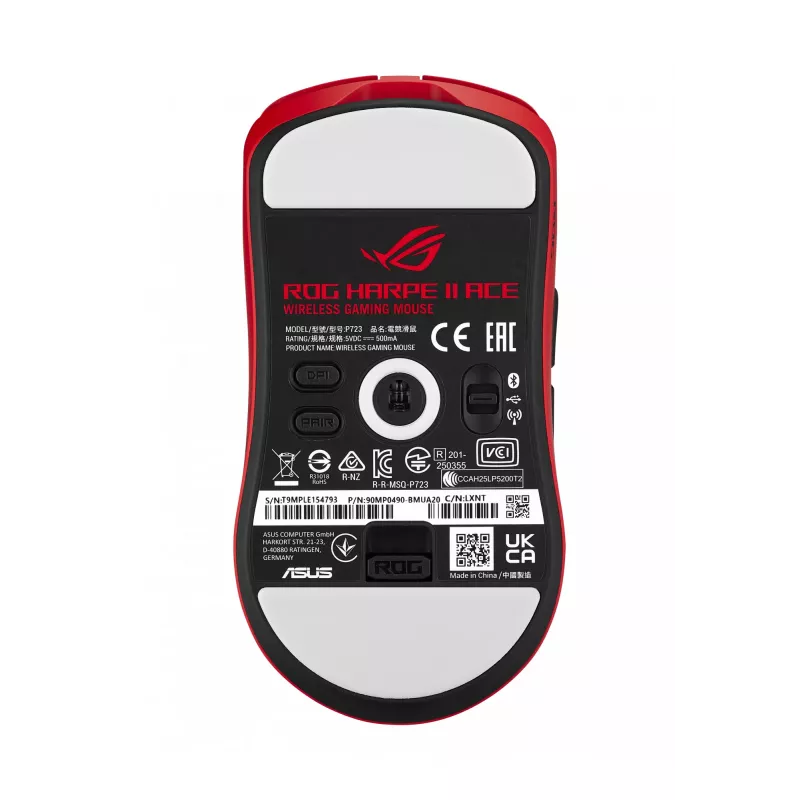 Ratón gaming ASUS ROG Harpe II Ace RED para diestros RF Wireless + Bluetooth + USB Type-A óptico 42000 DPI