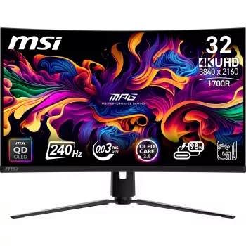 Monitor de ordenador MSI MPG 321CURXDE QD-OLED 80 cm (31,5 inch) 3840 x 2160 píxeles 4K Ultra HD Negro