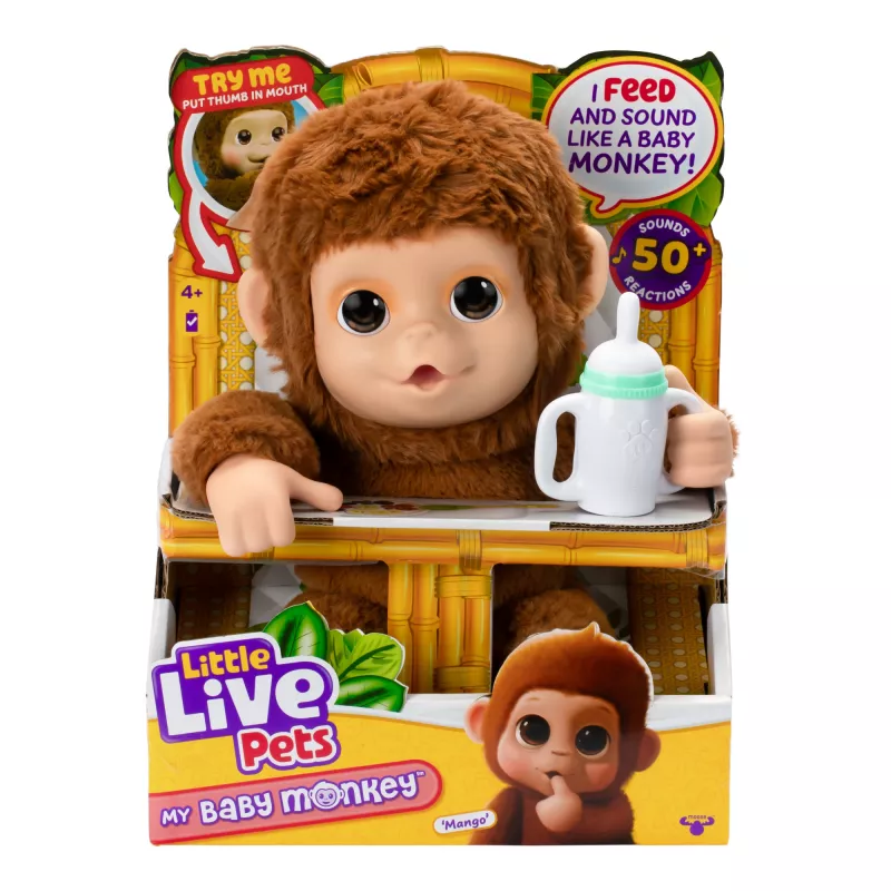 Moose Toys My Baby Monkey Mango, Niño/Niña, 4 año(s), Efectos de luz, con sonido